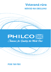 Návod Philco POB 789 FBX Rúra