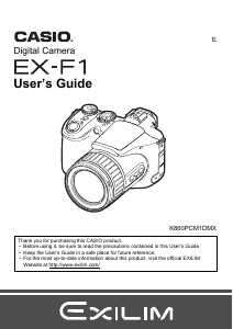 Manual Casio EX-F1 Digital Camera