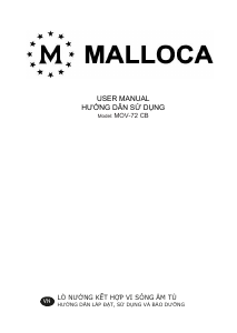 Hướng dẫn sử dụng Malloca MOV-72 CB Lò nướng