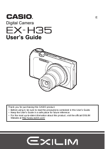 Manual Casio EX-H35 Digital Camera