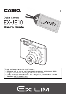 Manual Casio EX-JE10 Digital Camera