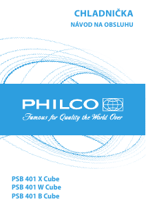 Návod Philco PSB 401 B Cube Chladnička