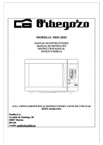 Manual Orbegozo MIG 2023 Micro-onda
