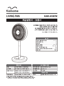 사용 설명서 카모메 KAM-AF287W 선풍기