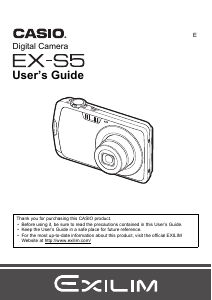 Manual Casio EX-S5 Digital Camera