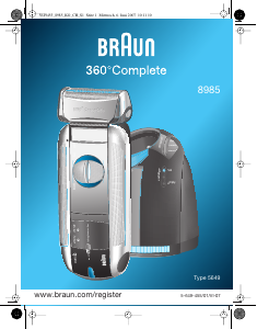 Handleiding Braun 8985 360° Complete Scheerapparaat