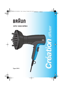 Руководство Braun CP 1600 DFB6 Creation Фен