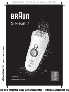 Mode d’emploi Braun 7-521 Silk-epil 7 Epilateur