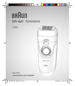 كتيب براون 7680 Silk-epil Xpressive ماكينة إزالة الشعر