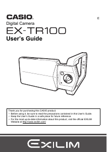 Manual Casio EX-TR100 Digital Camera