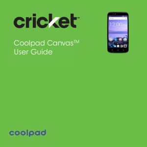 Bruksanvisning Coolpad Canvas (Cricket) Mobiltelefon