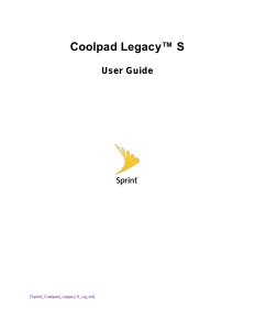 Bruksanvisning Coolpad Legacy S (Sprint) Mobiltelefon