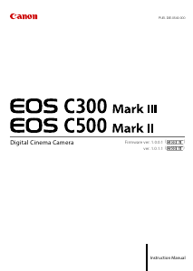 Handleiding Canon EOS C500 Mark II Camcorder