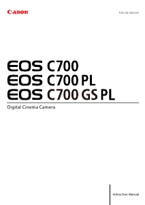 Handleiding Canon EOS C700 GS PL Camcorder