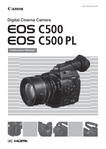 Handleiding Canon EOS C500 PL Camcorder