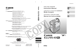 Manual Canon Elura 40 MC Camcorder