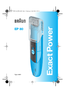Manual de uso Braun EP 80 Exact Power Barbero