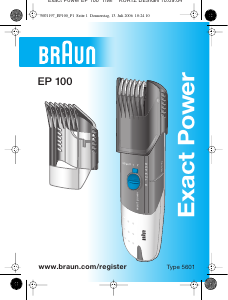 Instrukcja Braun EP 100 Exact Power Trymer do brody