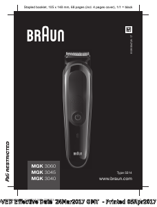 Manuál Braun MGK 3060 Zastřihovač vousů