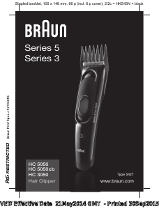 Manual Braun HC 3050 Aparador de cabelo