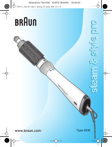 Kullanım kılavuzu Braun ASS 1000 Saç şekillendirici