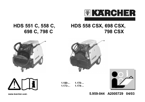 Priručnik Kärcher HDS 558 CSX Visokotlačni perač