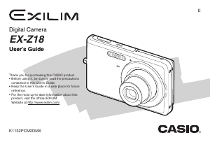 Manual Casio EX-Z18 Digital Camera