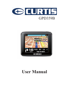 Mode d’emploi Curtis GPD359B Système de navigation
