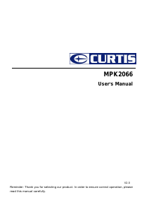 Mode d’emploi Curtis MPK2066 Lecteur Mp3