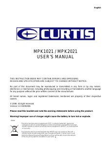Bruksanvisning Curtis MPK2021 Mp3 spelare