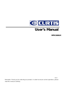 Mode d’emploi Curtis MPK1066UK Lecteur Mp3