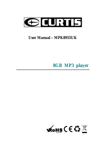 Bruksanvisning Curtis MPK8955UK Mp3 spelare