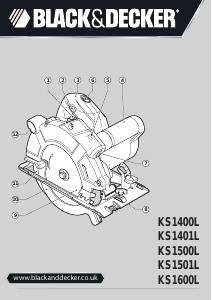 Handleiding Black and Decker KS1600LK Cirkelzaag