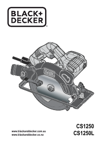 Bruksanvisning Black and Decker CS1250K Cirkelsåg