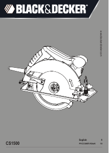 Bruksanvisning Black and Decker CS1500 Cirkelsåg