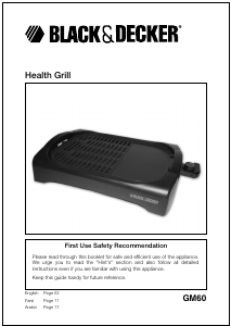 Manual Black and Decker GM60 Table Grill