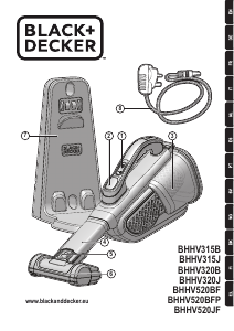 Mode d’emploi Black and Decker BHHV520BFP Aspirateur à main