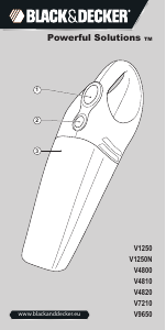 Manual Black and Decker V1250N Handheld Vacuum