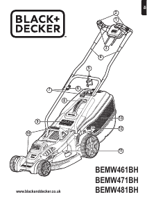Bruksanvisning Black and Decker BEMW461BH Gräsklippare