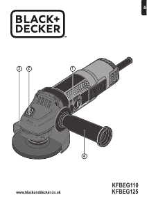 Handleiding Black and Decker KFBEG110 Haakse slijpmachine