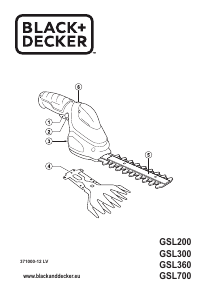 Rokasgrāmata Black and Decker GSL300 Dzīvžogu griezējs