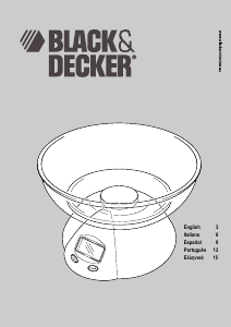 Manual Black and Decker SK5500 Balança de cozinha