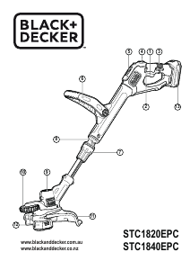 Manual Black and Decker STC1840EPCB Grass Trimmer