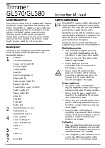 Manual Black and Decker GL570C Grass Trimmer