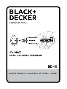 Manual Black and Decker BD40 Screw Driver
