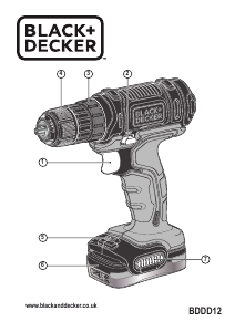 Bedienungsanleitung Black and Decker BDDD12 Bohrschrauber