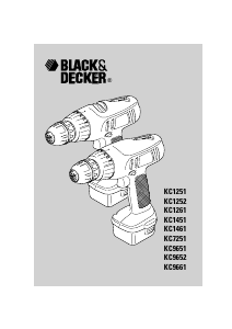 Bruksanvisning Black and Decker KC1451CN Borrskruvdragare