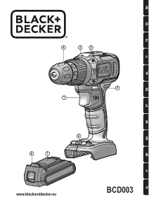 Handleiding Black and Decker BCD003 Schroef-boormachine