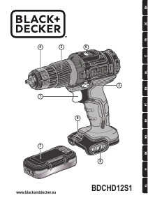 Handleiding Black and Decker BDCHD12S1 Schroef-boormachine