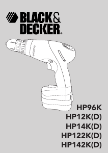 Käyttöohje Black and Decker HP142KD Porakone-ruuvinväännin
